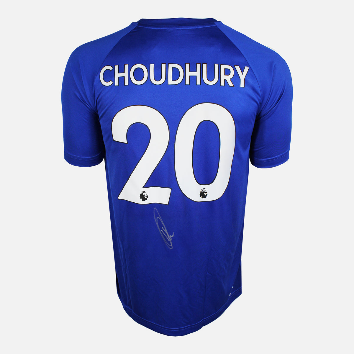 Hamza Choudhury Signed Leicester City Shirt Home [20] — Leicester City signed shirt from the 2020 to 2021 season | The Vault