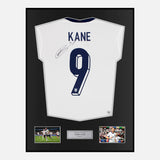 Framed Harry Kane Signed England Shirt Home 2022 World Cup [Classic]