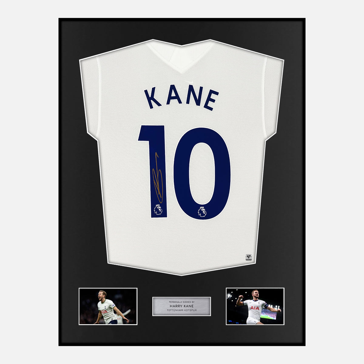 Framed Harry Kane Signed Tottenham Hotspur Shirt Home 2021-22 [Classic] — Verified autograph with NFC and certificate | The Vault