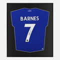 Framed Harvey Barnes Signed Shirt, Leicester City Home [Lite]