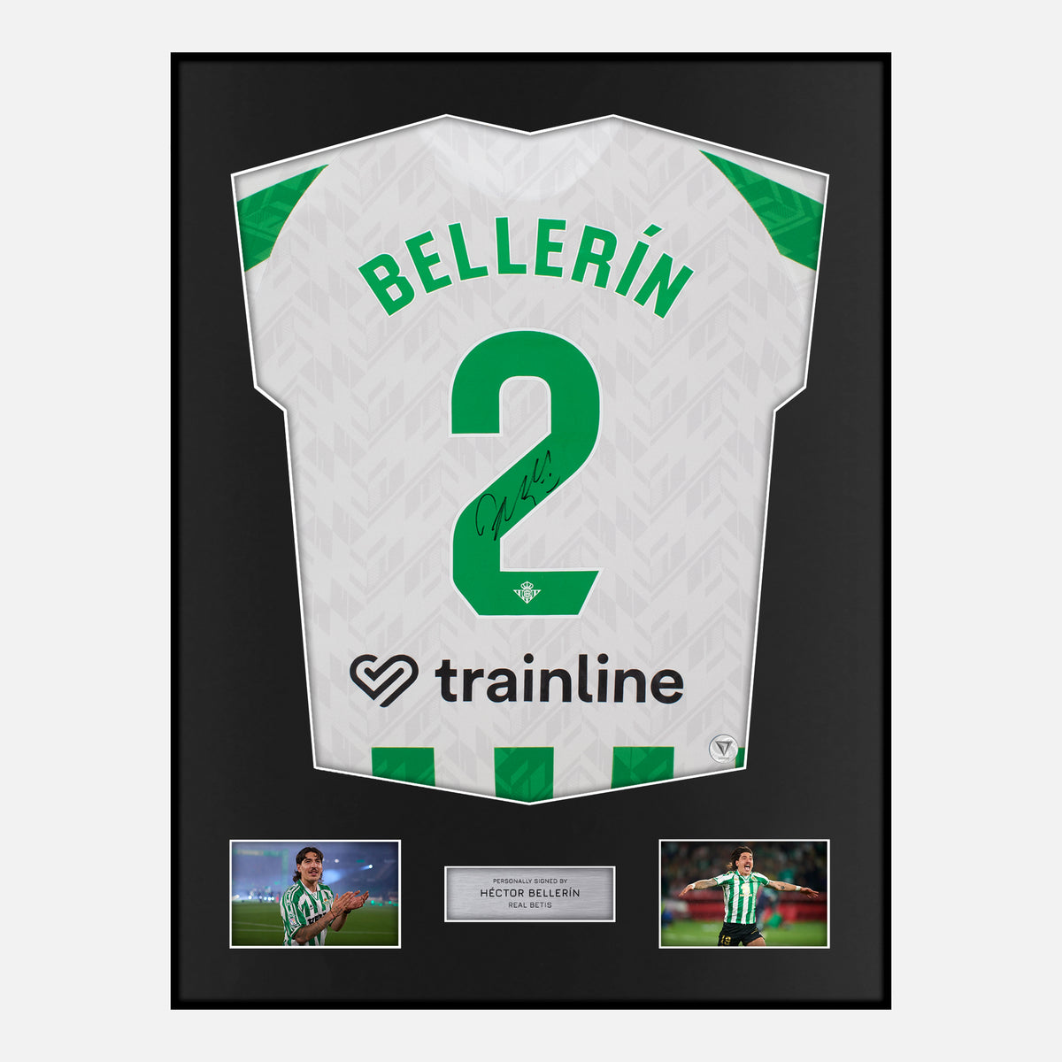 Framed Héctor Bellerín Signed Real Betis Shirt 2024-25 Home [Classic] — Verified autograph with NFC and certificate | The Vault