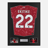 Framed Signed Hugo Ekitike Liverpool Shirt 2026-27 Home [Classic]