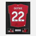 Framed Signed Hugo Ekitike Liverpool Shirt 2025-26 Home [Classic]