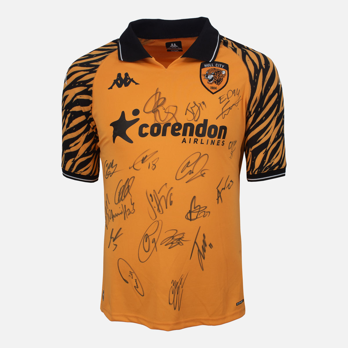 Squad Signed Hull City Shirt 2025-26 Home [20 Autographs] — Hull City signed shirt from the 2025 to 2026 season | The Vault