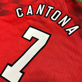 1996-98 Manchester United Home Shirt Cantona 7 [Excellent] L