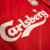 2005-06 Liverpool Home Shirt Gerrard 8 [Excellent] M