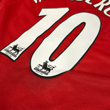2000-02 Manchester United Home Shirt Van Nistelrooy 10 [Excellent] M