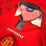 1996-98 Manchester United Home Shirt Beckham 10 [Good] XL