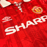 1992-94 Manchester United Home Shirt Cantona 7 [Good] L
