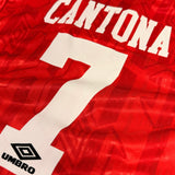 1992-94 Manchester United Home Shirt Cantona 7 [Good] L