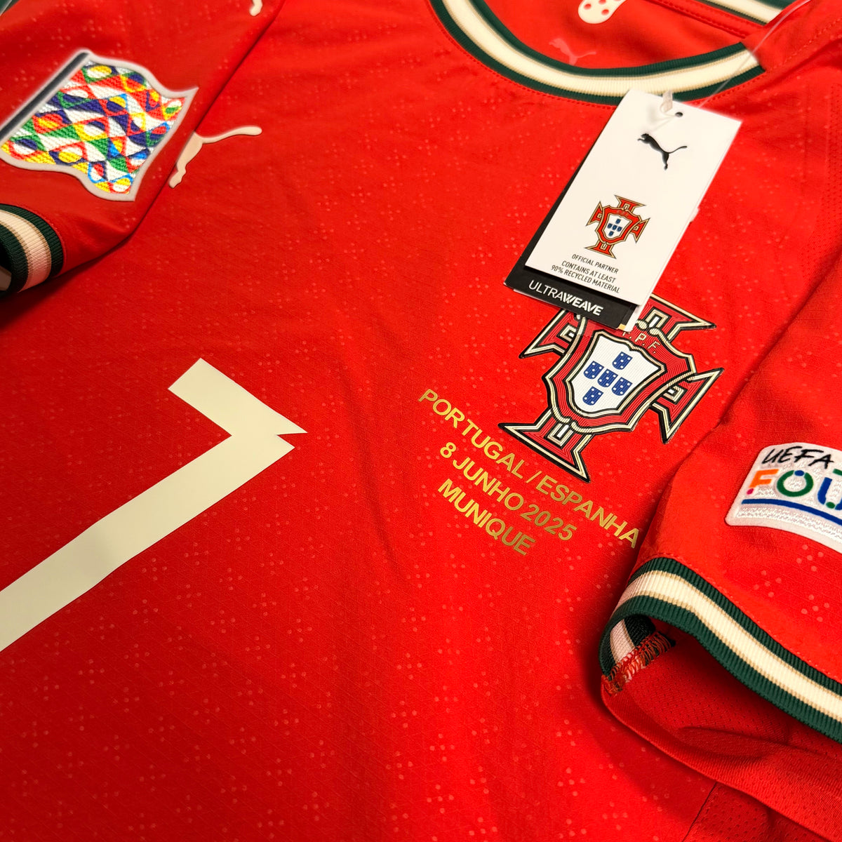 2025 Portugal Authentic Home Shirt Ronaldo 7 Nations League Final [New] M — Looking after your new Portugal football shirt | The Vault