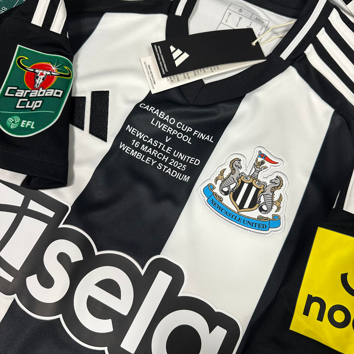 2025 Newcastle United Home Shirt League Cup Final Edition [New] S — Looking after your new Newcastle United Home shirt | The Vault