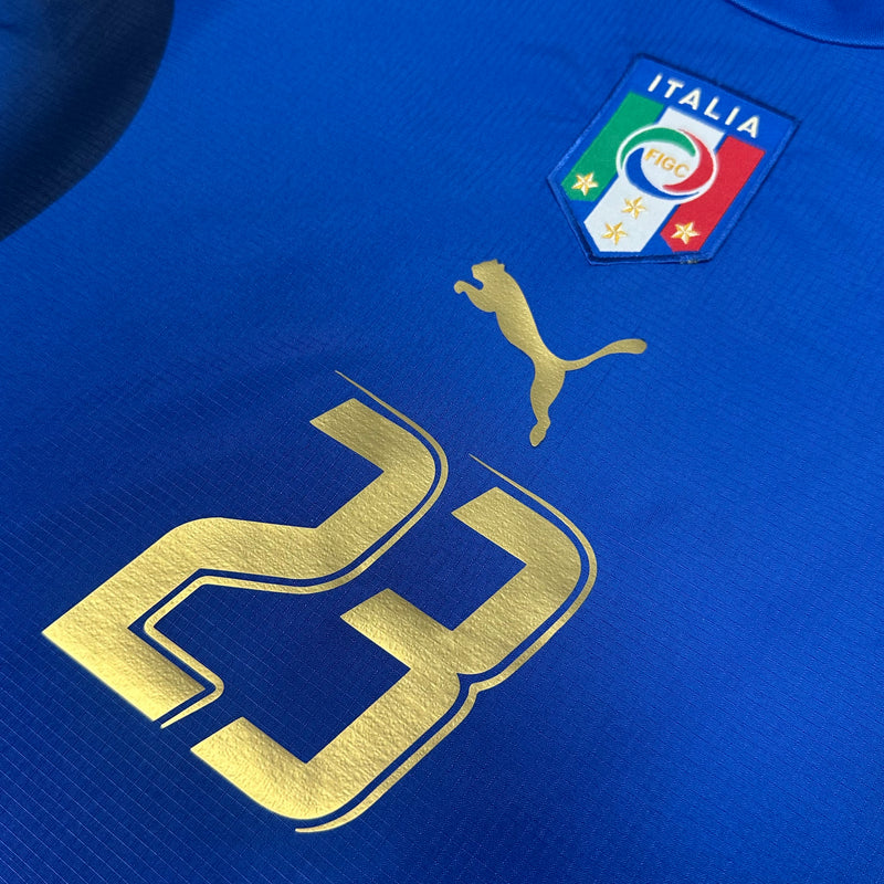 2006 Italy Home Shirt Marco Materazzi 23, World Cup Winners [Excellent]