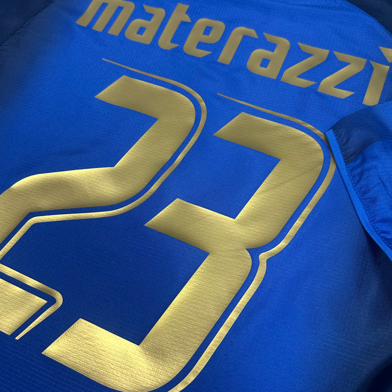 2006 Italy Home Shirt Marco Materazzi 23, World Cup Winners [Excellent]