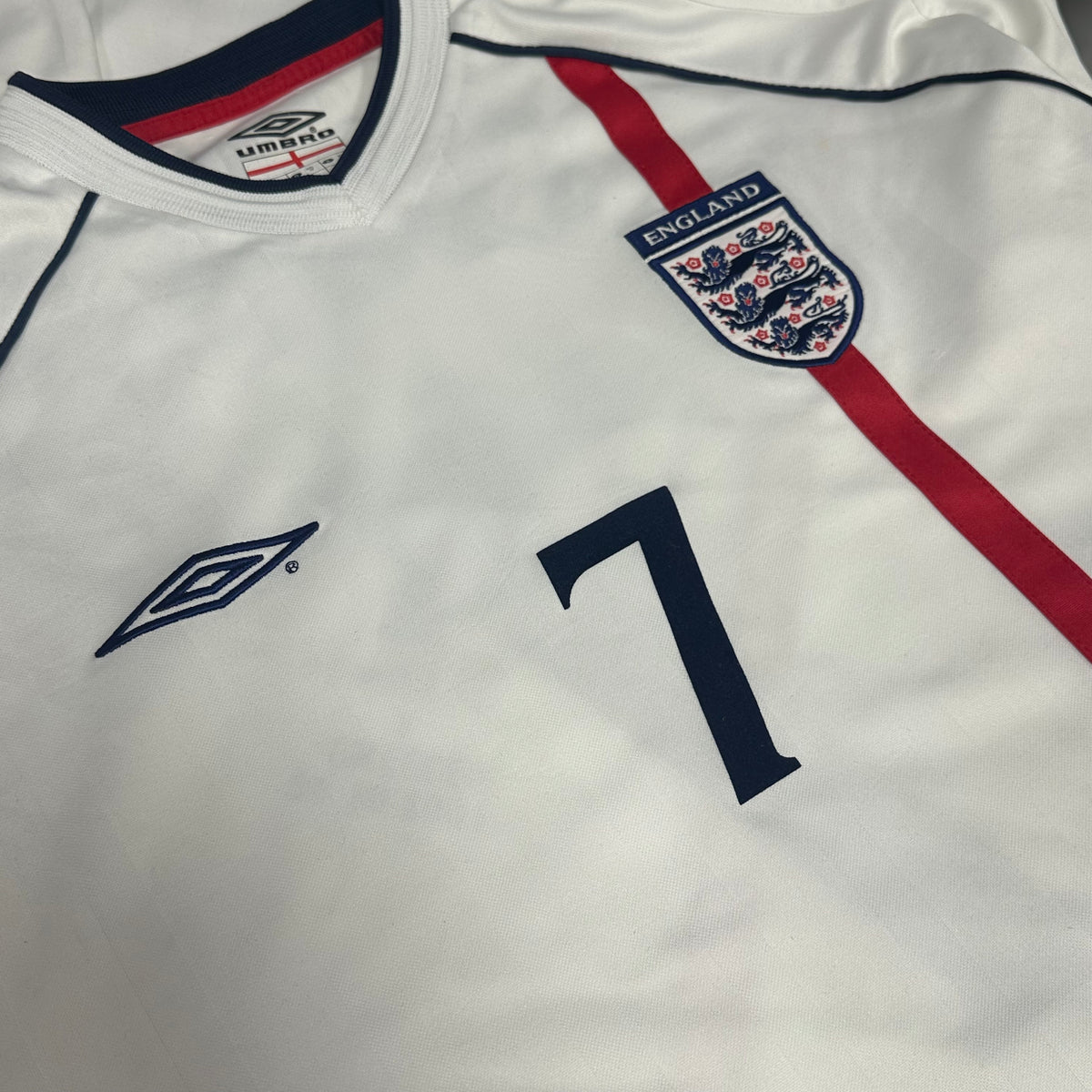 2001-03 England Home Shirt Beckham 7 [Perfect] — Looking after your England Home jersey | The Vault