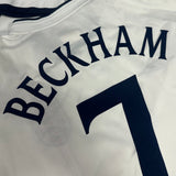 2001-03 England Home Shirt Beckham 7 [Perfect]