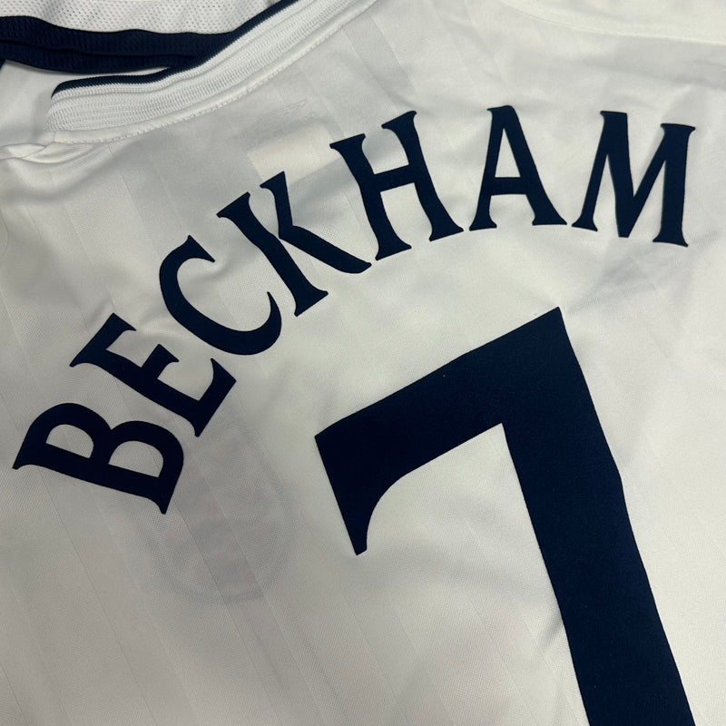 2001-03 England Home Shirt Beckham 7 [Perfect]