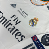 2014 Real Madrid Home Shirt Ronaldo 7 long sleeve CL Final [Excellent] M
