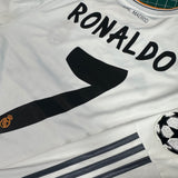 2014 Real Madrid Home Shirt Ronaldo 7 long sleeve CL Final [Excellent] M