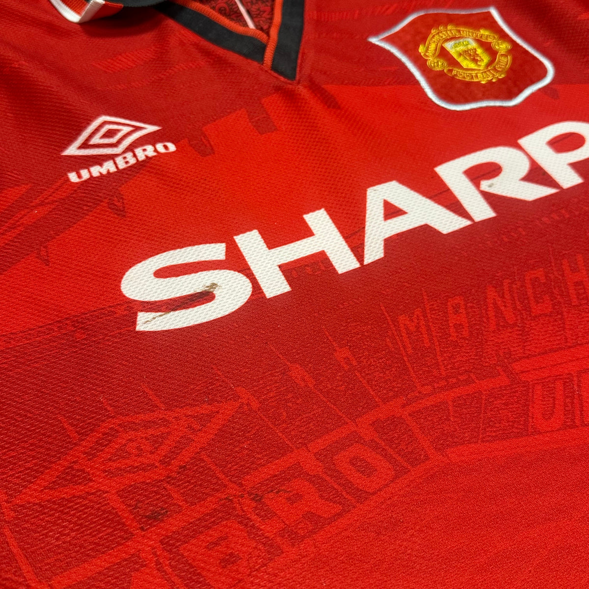 1994-96 Manchester United Home Shirt Cantona 7 [Good] — Looking after your Manchester United Home jersey | The Vault