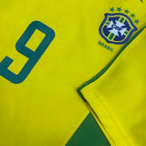 2002-04 Brazil Home Shirt Ronaldo 9 Nike [Excellent] S