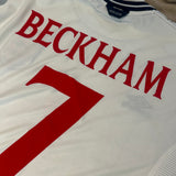 1999-01 England Home Shirt Beckham 7 [Excellent] M