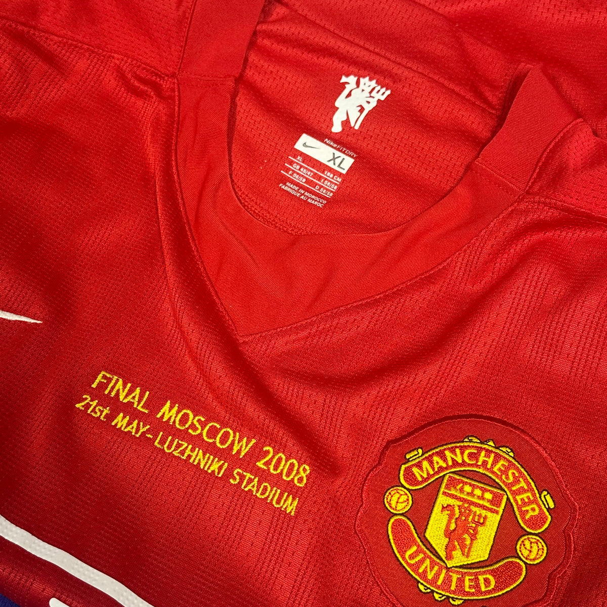 2008 Manchester United Home Shirt Moscow Final Ronaldo 7 [Perfect] XL — Looking after your Manchester United Home jersey | The Vault