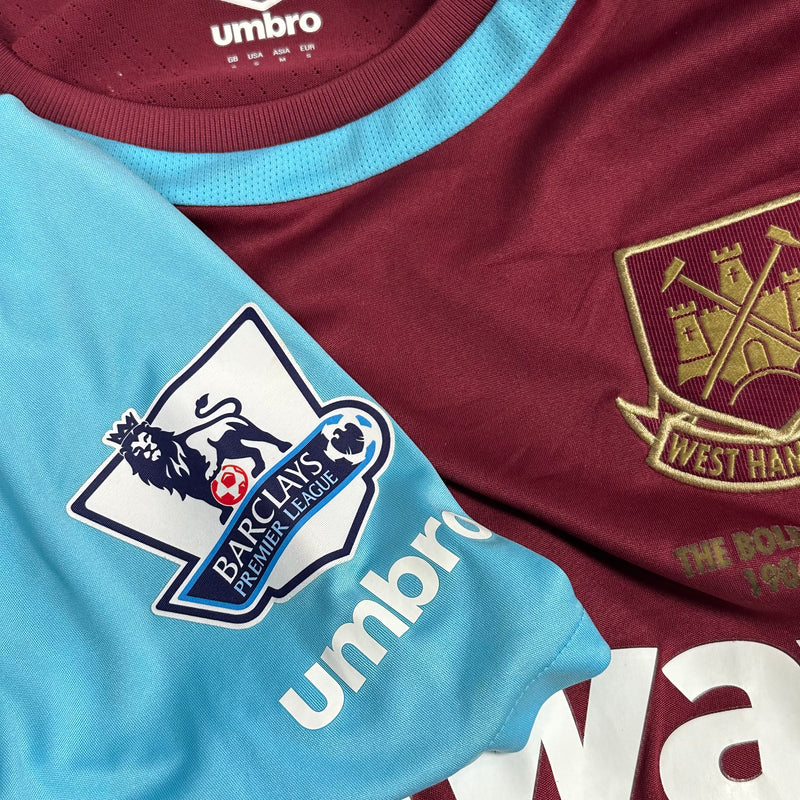 2015-16 West Ham Home Shirt PL badges [Excellent] S