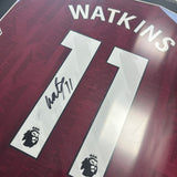 Framed Ollie Watkins Signed Aston Villa Shirt 2023-24 Home [Modern]