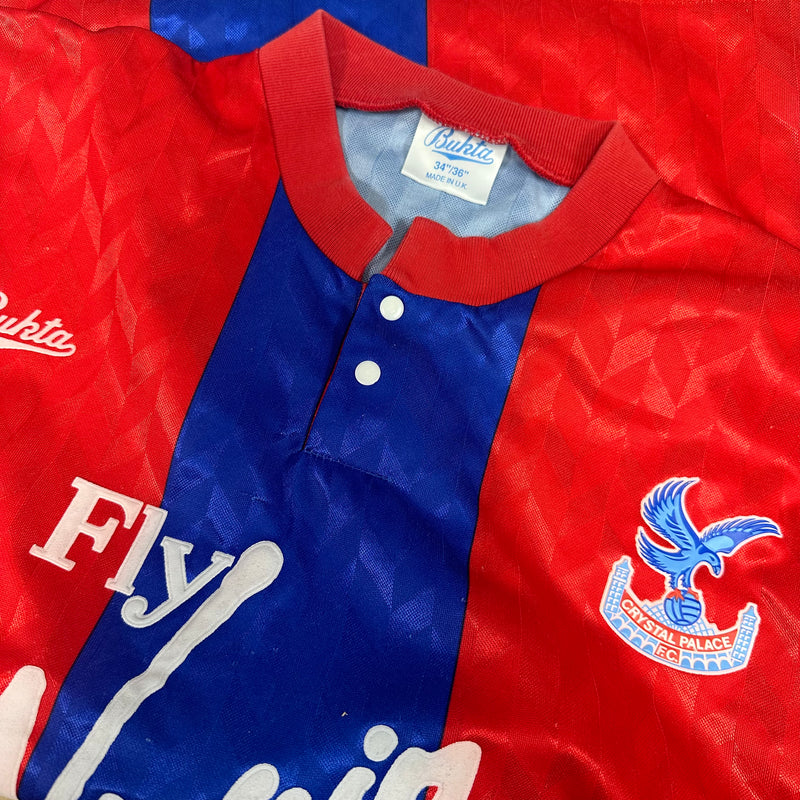 1990-91 Crystal Palace Home Shirt Fly Virgin [Excellent] S