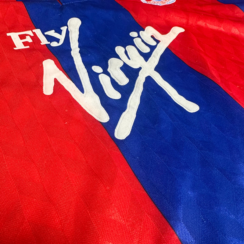 1990-91 Crystal Palace Home Shirt Fly Virgin [Excellent] S