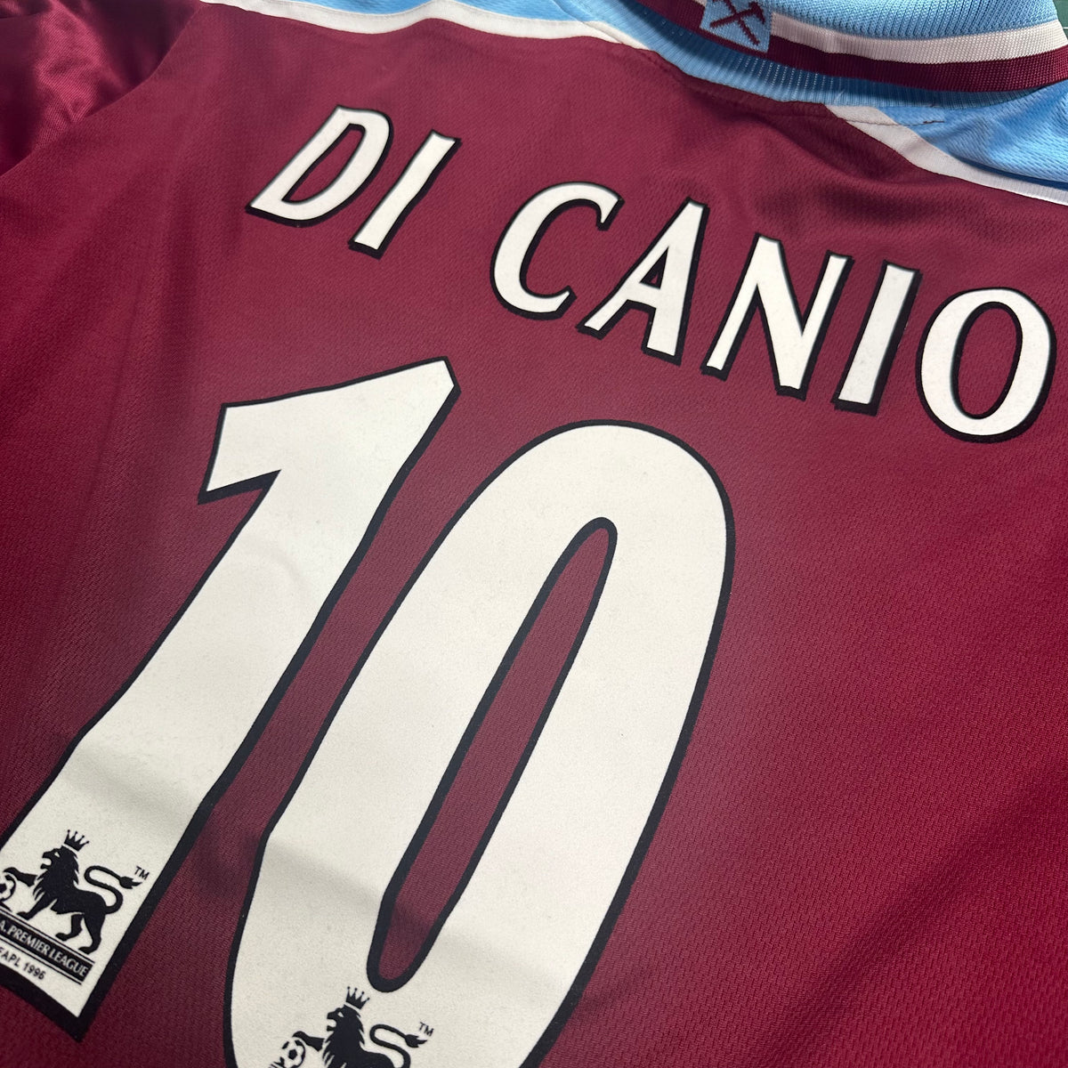 1999-01 West Ham Home Shirt Di Canio 10 FILA [Excellent] XL — Looking after your West Ham United Home jersey | The Vault