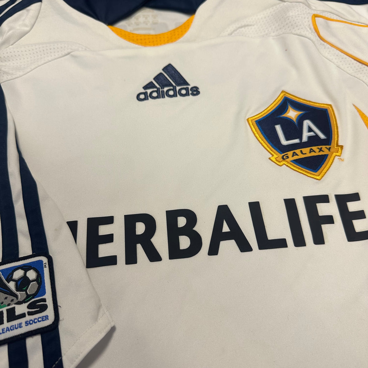 2007-08 LA Galaxy Home Shirt Beckham 23 [Good] L — Looking after your LA Galaxy Home jersey | The Vault