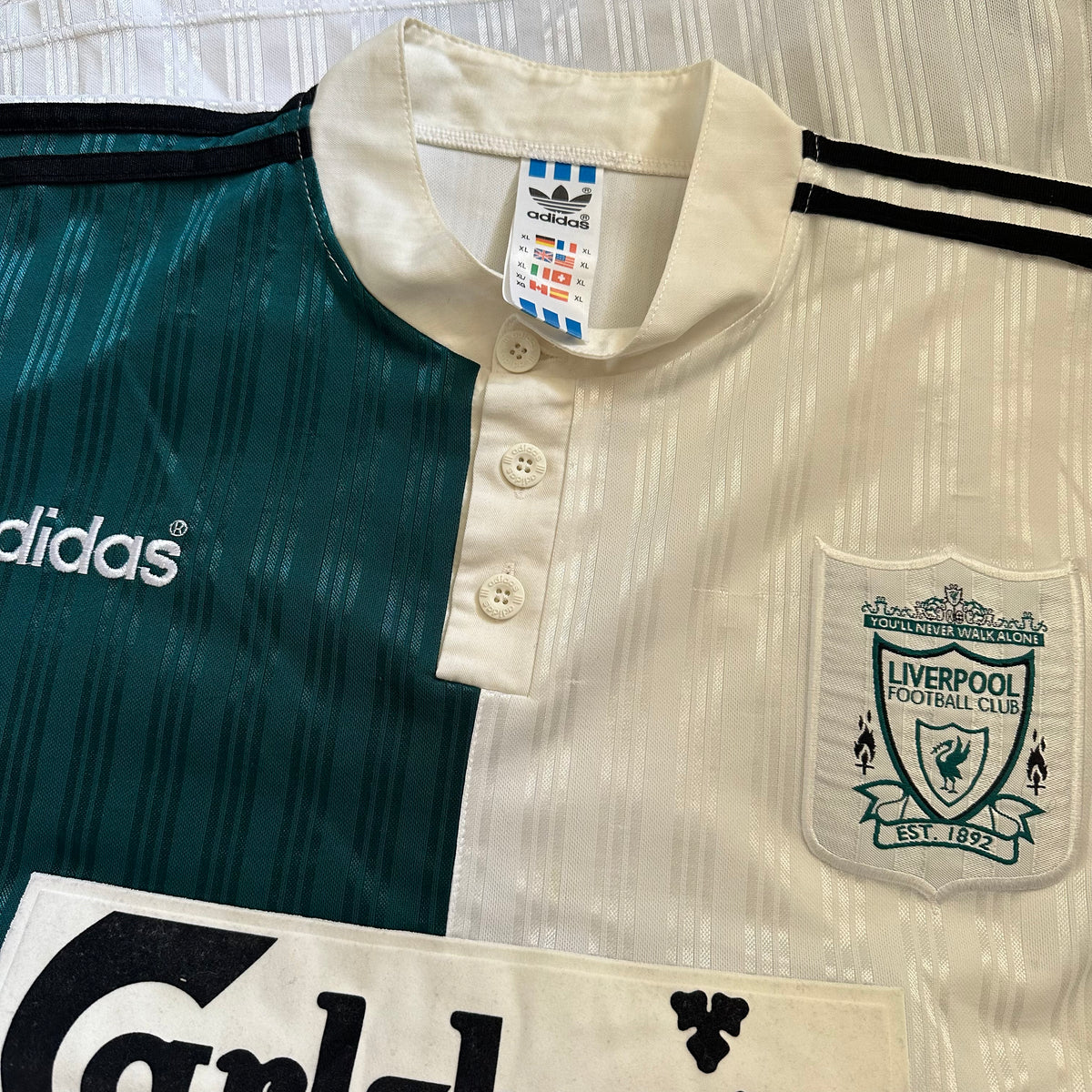 1995-96 Liverpool Away Shirt [Excellent] XL — Looking after your Liverpool Away jersey | The Vault
