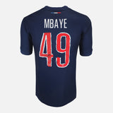 Ibrahim Mbaye Signed PSG Shirt 2024-25 Home [49]