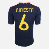 2010 Spain Away Shirt Iniesta 6 World Cup Final v Netherlands [Excellent] M