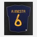 Framed Iniesta Signed Spain Shirt 2010 World Cup Final [Lite]