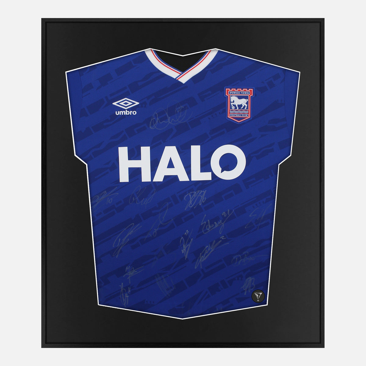 Framed Ipswich Town Signed Shirt 2025-26 Home [Lite] — Lite framed signed Ipswich Town shirt | The Vault