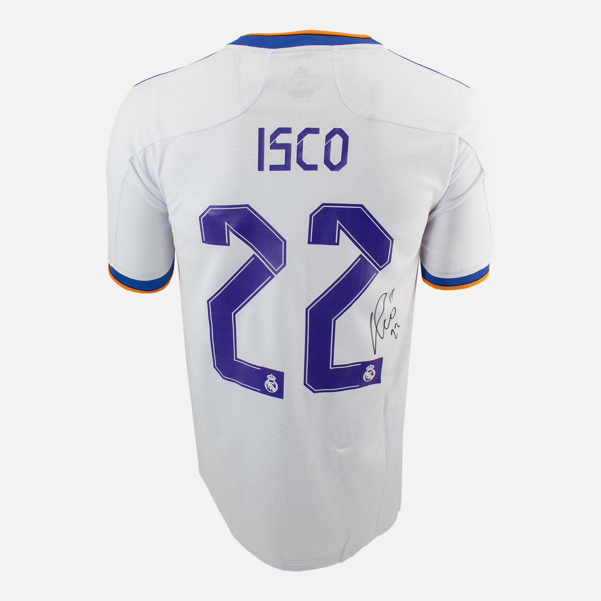 Isco Signed Real Madrid Shirt 2022 CL Final Winners [22] — Real Madrid signed shirt from the 2021 to 2022 season | The Vault