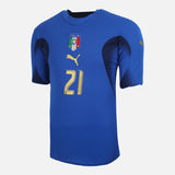 2006 Italy Home Shirt Marco Pirlo 21, 4 Star Edition [Excellent] S