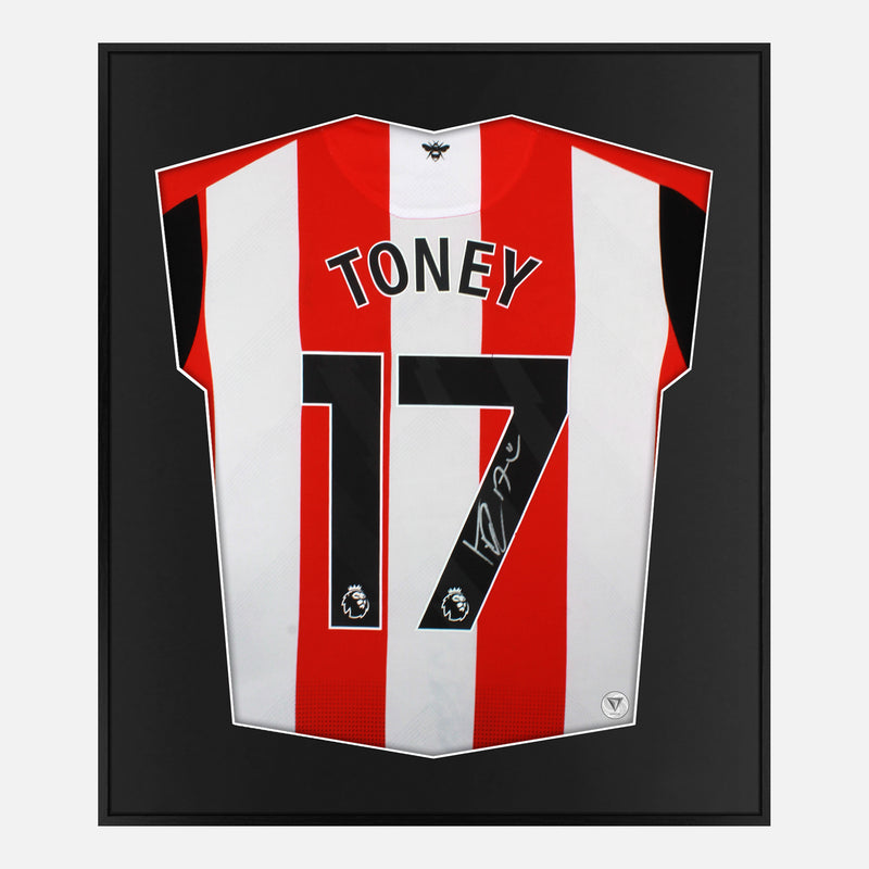 Framed Ivan Toney Signed Shirt, Number 17, Brentford [Mini]