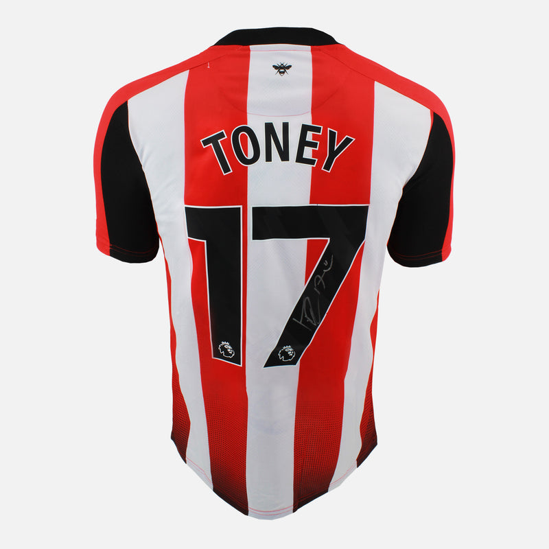 Framed Ivan Toney Signed Brentford Shirt 2023-25 Home [Modern]