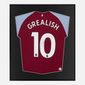 Framed Grealish Signed Aston Villa Shirt, Rare & Original Home [Lite]
