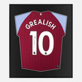 Framed Grealish Signed Aston Villa Shirt, Home 10 [Lite]