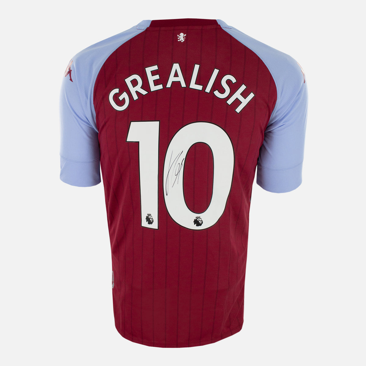 Jack Grealish Signed Aston Villa Shirt 2020-21 Home [10] — Aston Villa signed shirt from the 2020 to 2021 season | The Vault