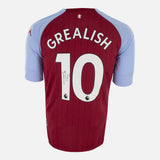 Framed Grealish Signed Aston Villa Shirt, Rare & Original Home [Mini]