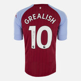 Framed Grealish Signed Aston Villa Shirt, Home 10 [Lite]