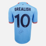 Framed Grealish Signed Shirt, Manchester City Home [Mini]