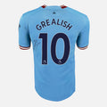 Jack Grealish Signed Manchester City Shirt 2023 Treble [10]