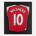 Framed Wilshere Signed Arsenal Shirt, Red Home 10 [Lite]